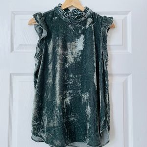 LOFT crushed velvet top